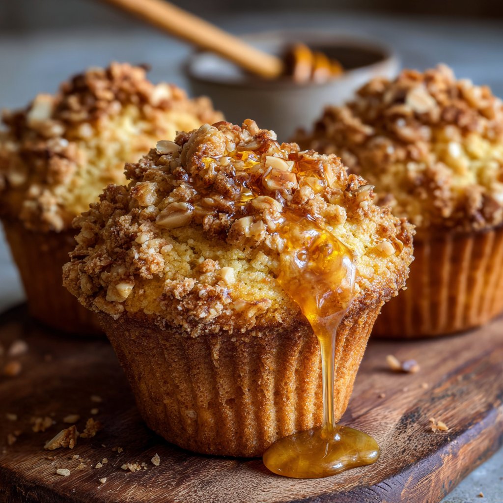 Muffins mit Mandeln und Honig