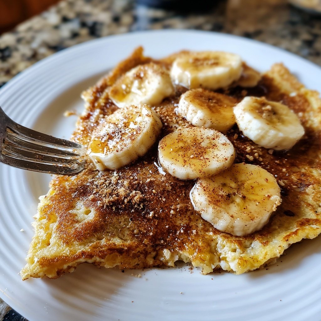 Pfannkuchen mit Banane und Zimt