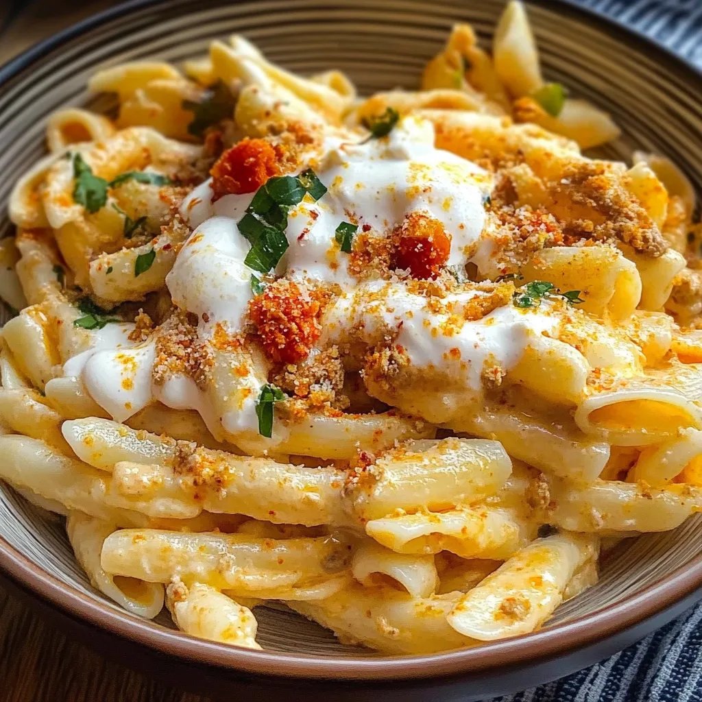 Nudeln mit Paprikabutter & Knoblauch Joghurt