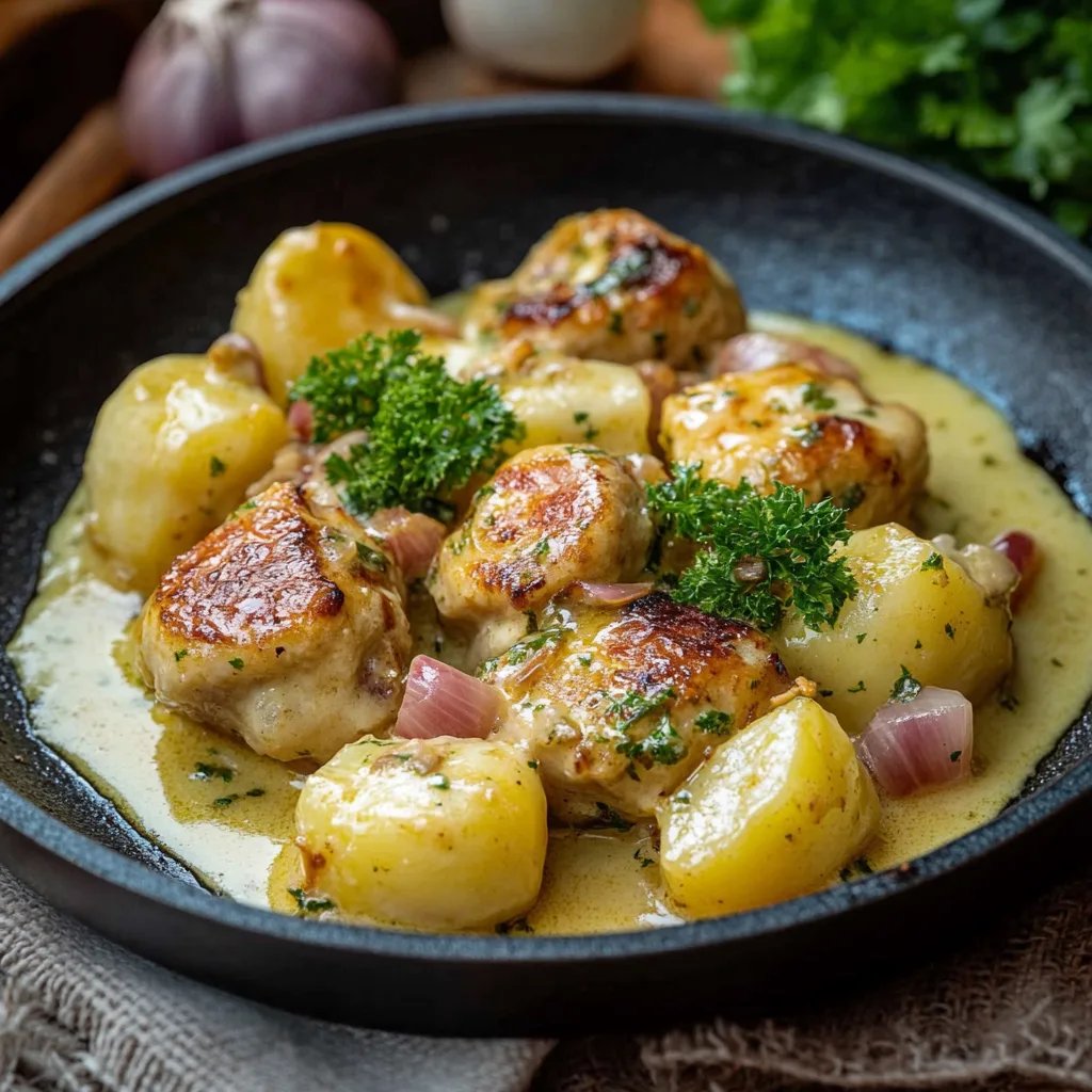 Rahmige Rosenkohlröschen mit Rinderbauchspeck und cremiger Sauce