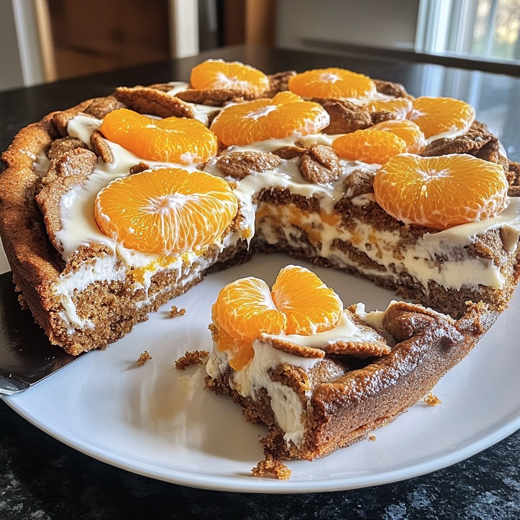 Spekulatius Torte mit Mandarinen