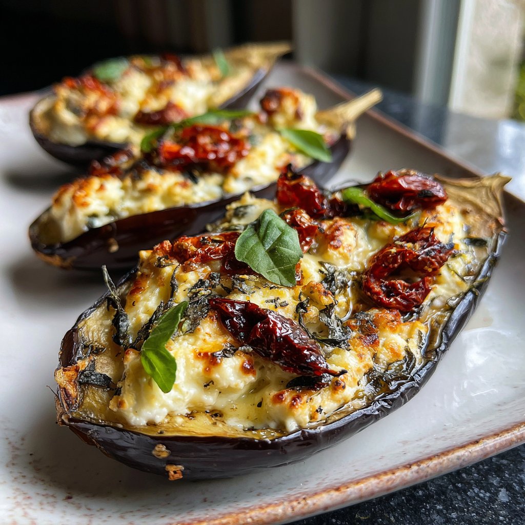 Auberginen gefüllt vegetarisch