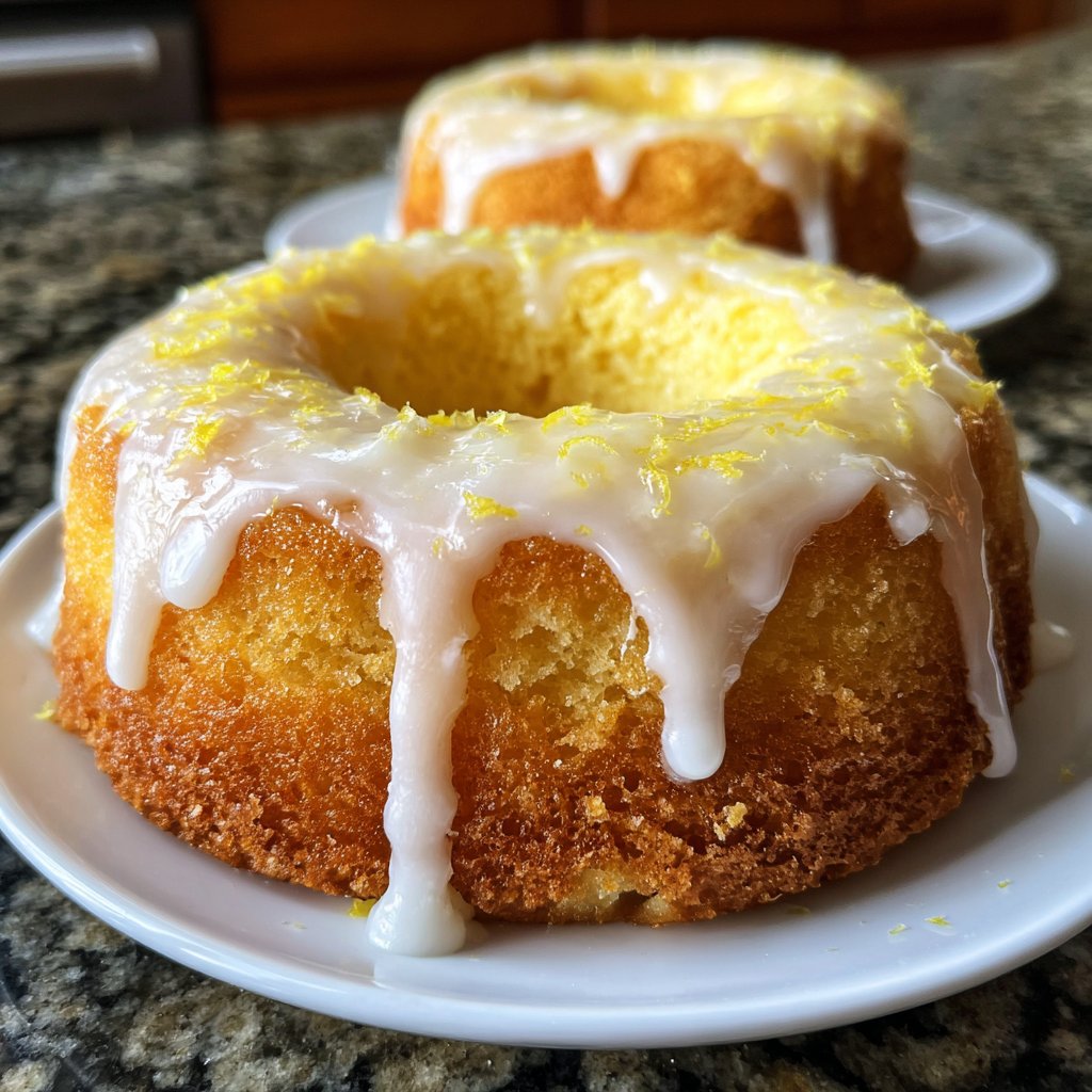 Zitronenkuchen mit Quarkglasur