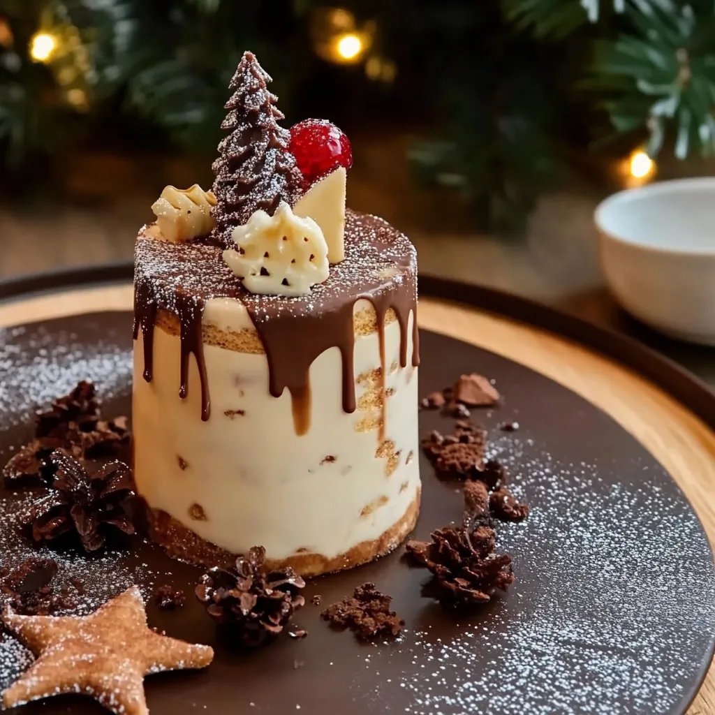 Weihnachtliches Tiramisu als Kerze