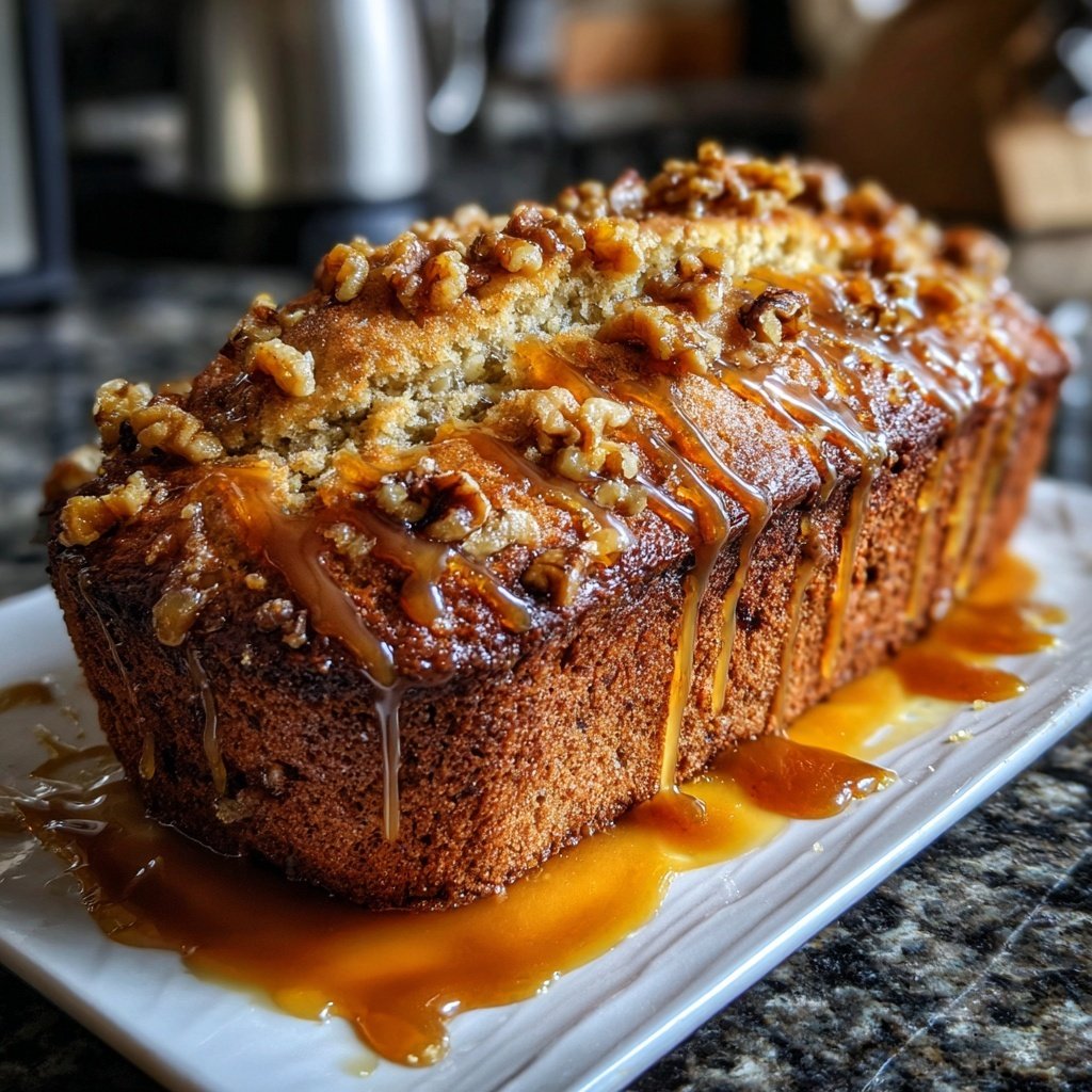 Bananenbrot mit Karamell