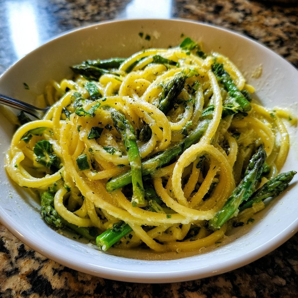 Grüner Spargel Pasta
