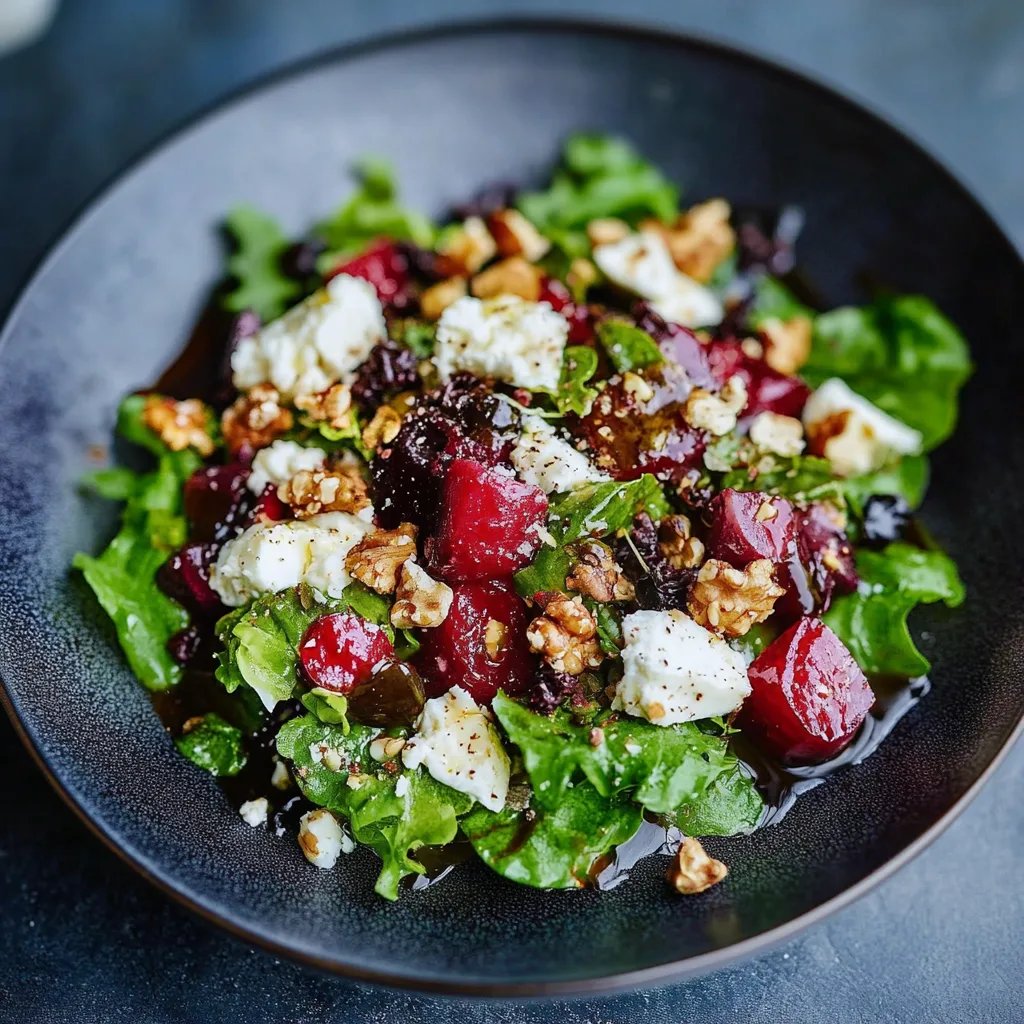 Linsensalat mit Walnüssen, Rote Bete und Ziegenkäse