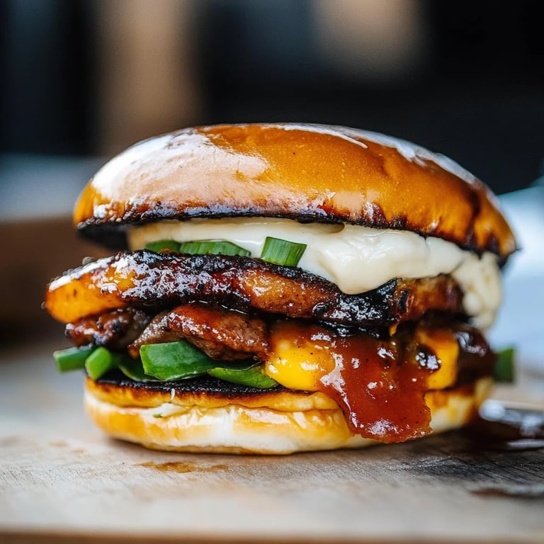 Korean BBQ Gegrilltes Hähnchen-Sandwich