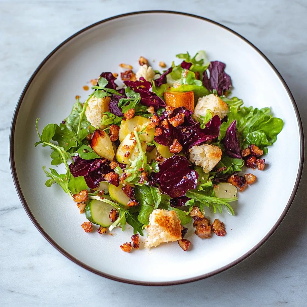 Wintersalat mit karamellisierten Maronen