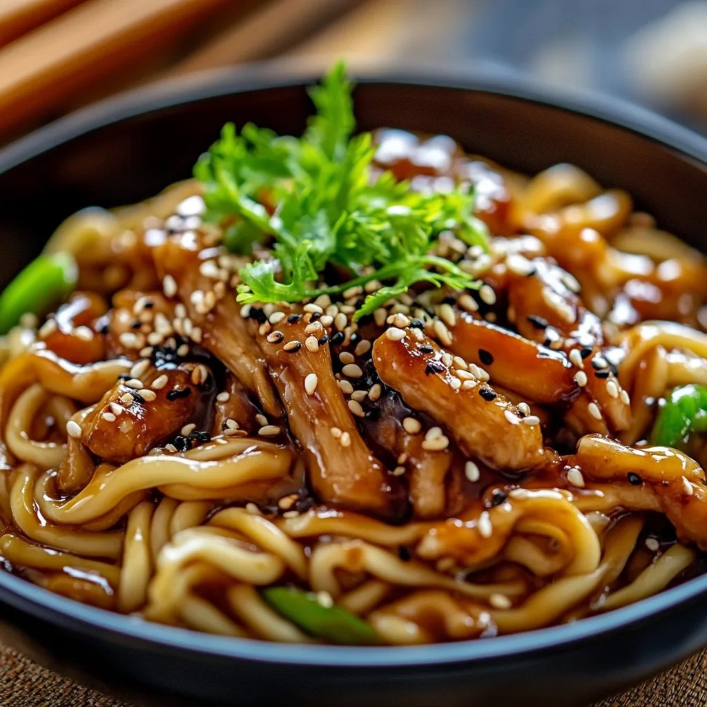 Hähnchen Teriyaki Nudeln